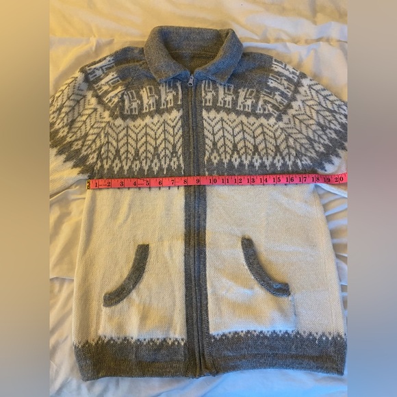 South American Alpaca Wool Zip Up Sweater Women’s Size M - Picture 6 of 8